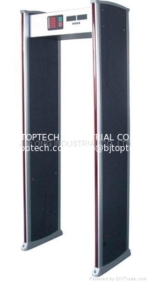 كاشف المعادن من خلال المشي، كاشف المعادن في إطار الباب، JLS-200 ((6 مناطق وشاشة LED) المزود