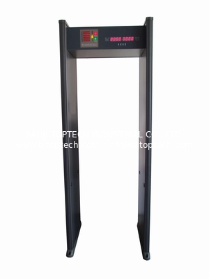 كاشف المعادن من خلال المشي، كاشف المعادن في إطار الباب، JLS-200 ((6 مناطق وشاشة LED) المزود