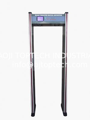 كاشف المعادن من خلال المشي، كاشف المعادن في إطار الباب، JS-200C ((8 مناطق وشاشة LCD) المزود